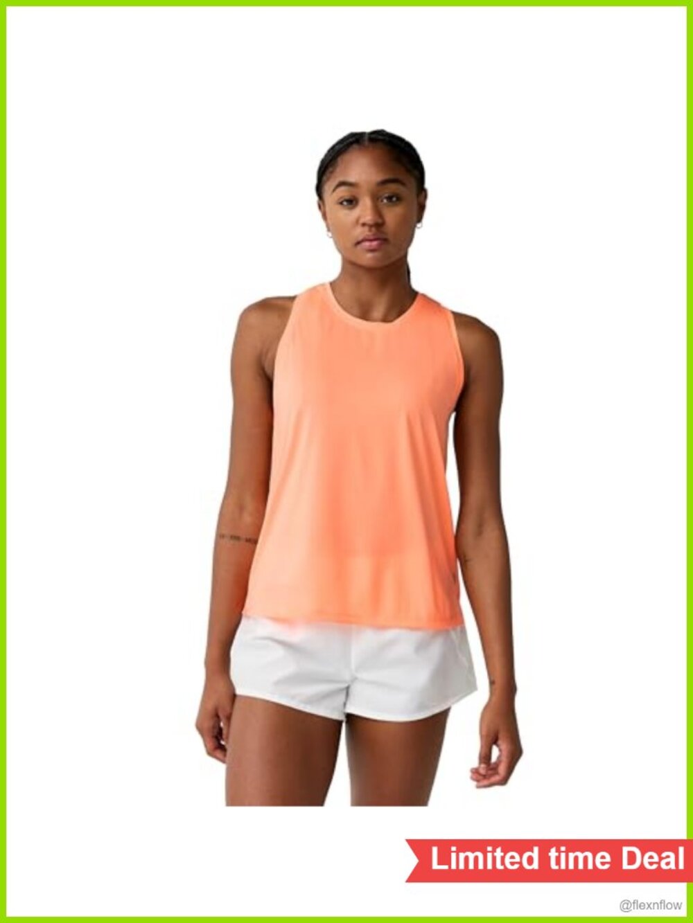 Women's Semi-Fitted Running Tank Top with UPF 20+ and Sweat-Wicking Fabric